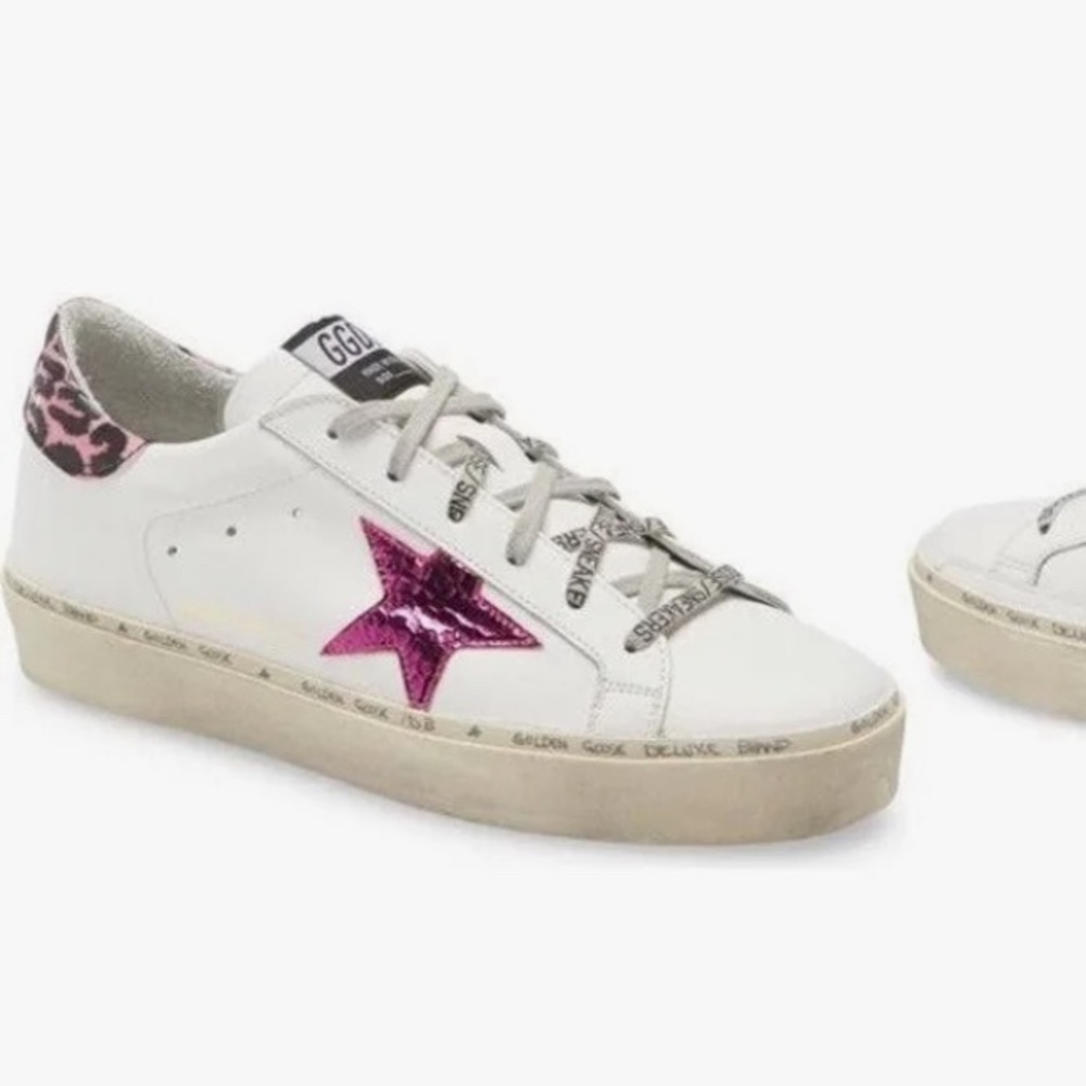 Golden Goose Hi Star Pink Cheetah Sneakers